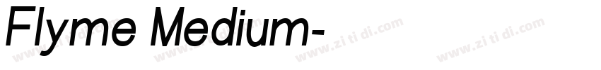 Flyme Medium字体转换